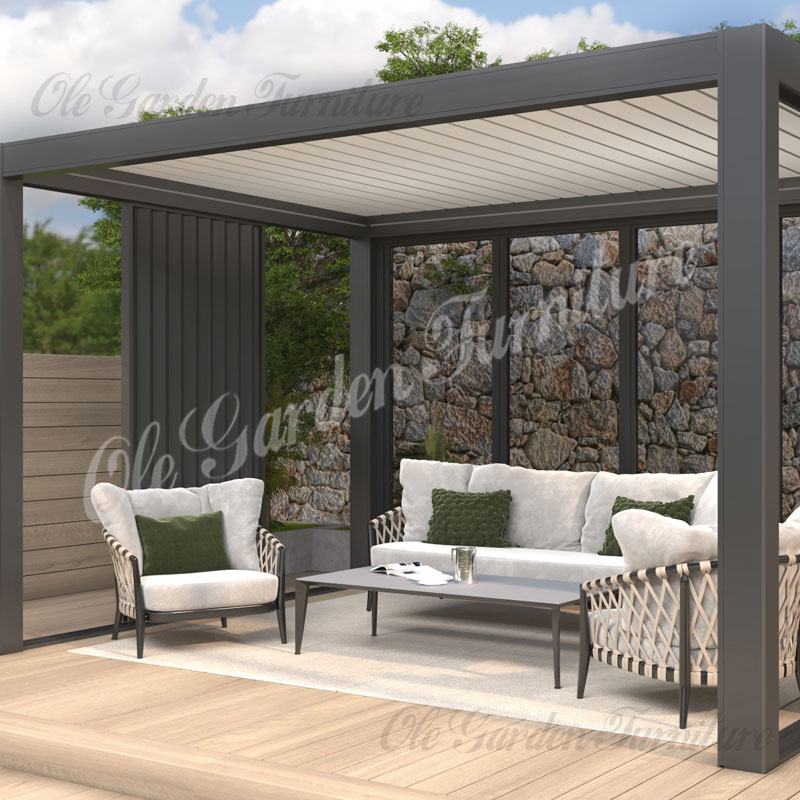 LUCAS GOL-44110 电动百叶窗全天候户外凉亭